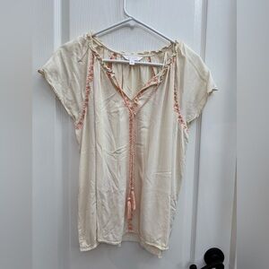 Lauren Conrad Embroidered Blouse XLarge